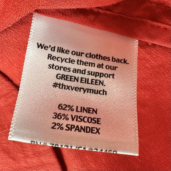 Eileen Fisher Blazer Plus Size 2X Jacket Linen Blend Stretch Zip Peplum Pockets - Picture 6 of 10